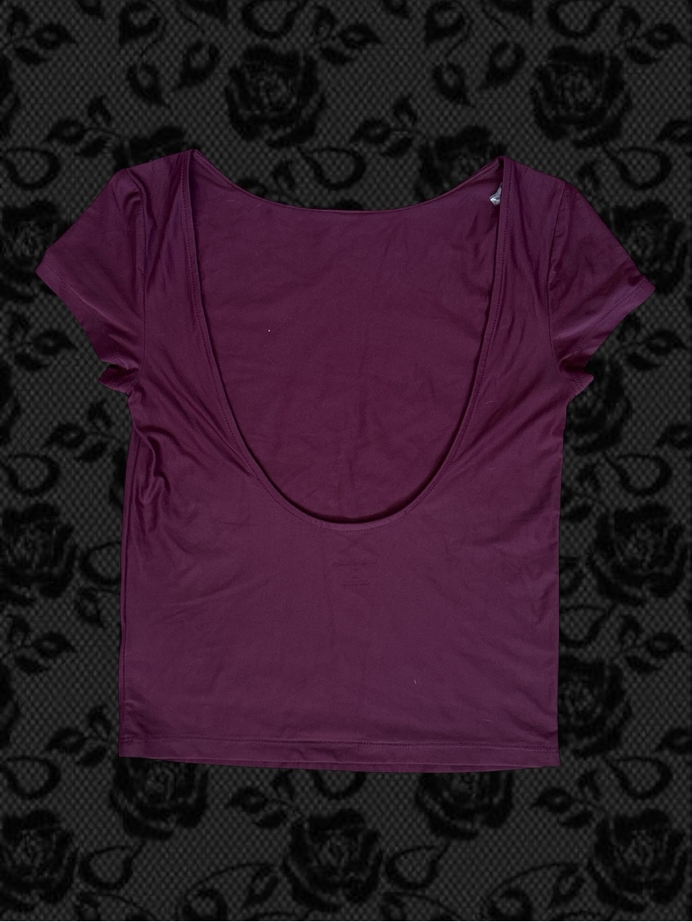 Wild Fable Burgundy Deep Scoop Crop Top XS